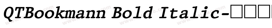QTBookmann Bold Italic字体转换